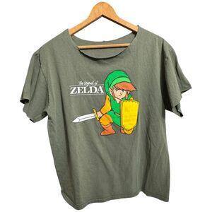 Vintage Y2K Legend of Zelda T-Shirt - Size XL | Cut-Off Collar & Sleeves